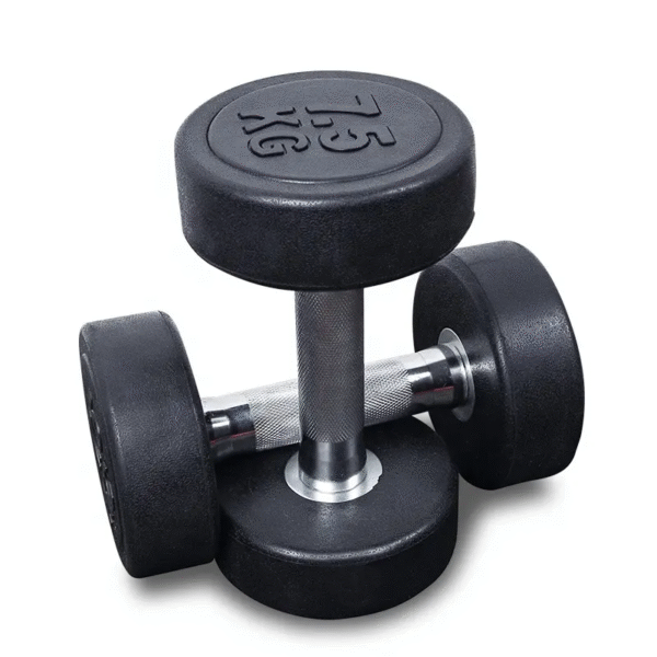 Round rubber dumbbells