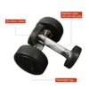 Round rubber dumbbells